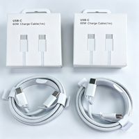 Cable de carga rápida trenzado universal de 1m y 60W, USB-C a USB-C, para iPhone 15/16/17