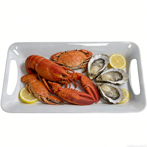 <span class=keywords><strong>Plateau</strong></span> rectangulaire en mélamine pour la récolte d'automne, 39*20,5 cm / 15,35 pouces x 8 pouces, avec poignées - Product Image 3