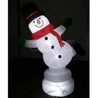 Décoration gonflable de Noël pour l'extérieur, bonhomme de neige gonflable rotatif avec lumière LED pour décorations de fête