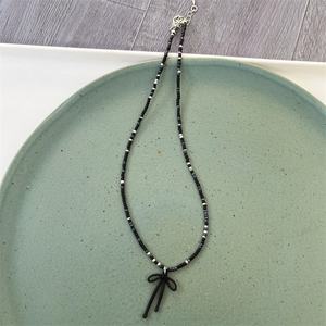 Nuevo Estilo Elegante Collar con Colgante Boho, Cadena de Cuentas, Joyería de Fiesta para Mujer, Gargantilla de Resina Acrílica con Lazo para Niñas - Product Image 3