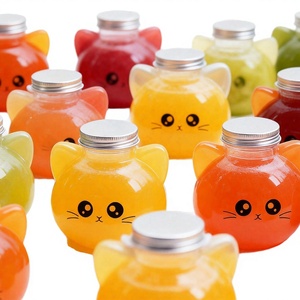 Wholesale Disposable 500ml <b>Cat</b>-shaped PET Plastic Bottles and Cups for <b>Milk</b> Tea Juice Mineral Water Soda & Coffee - Product Image 3
