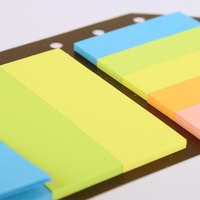 Jual obral kustom logo Kawaii alat tulis cetakan potong bentuk lucu StickyNotes Memo Pad berbagai macam catatan tempel dengan kartu hitam
