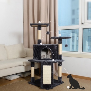 Moderne Luxe Pluche Kattenklimtoren 3-Laags Sisal Krabpaal Ecologisch Halloween Kerstcadeau Binnen- en Buitengebruik Karton - Product Image 6