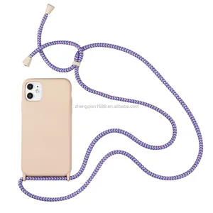 挂绳硅胶颈带时尚手机Handykette项链斜跨体外壳，适用于Iphone 14 13 12 X XS 7 8 Plus