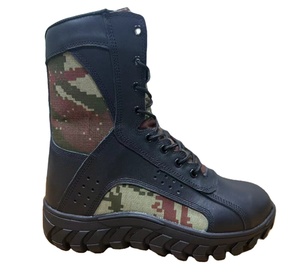 Botas de Cuero DFA120 con Camuflaje Selva, Parte Superior de Lona y Suela de Goma para Verano e Invierno - Product Image 1