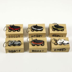 Bán buôn móc khóa giày 3D bằng nhựa PVC, móc khóa giày thể thao có dây buộc thật, kèm hộp nhỏ - Product Image 2