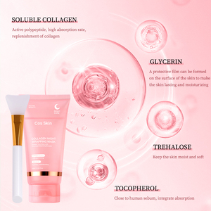 Mascarilla Facial Nocturna Antiarrugas <span class=keywords><strong>de</strong></span> Marca Privada, Hidratante, con Colágeno, Exfoliante, <span class=keywords><strong>para</strong></span> Usar Durante <span class=keywords><strong>la</strong></span> Noche - Product Image 5