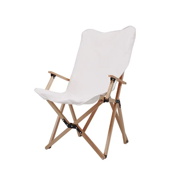 アウトドアキャンプ折りたたみウッドチェアカスタマイズされた豪華な白い椅子さまざまなスタイルとサイズブナのキャンバスチェア
