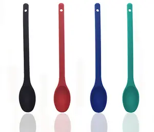 12 Inch Long Handle Spoon Chá antiaderente Colheres De Mistura Silicone Agitando Colher para cozinhar