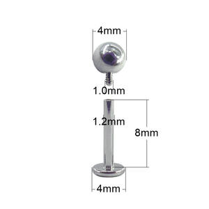 Pendientes de moda Freya Classic de acero inoxidable grado implante con parte trasera plana, tipo push-pin, para piercing labret, <span class=keywords><strong>flecha</strong></span>, hélice, <span class=keywords><strong>tragus</strong></span> - Product Image 6