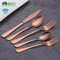 Ensemble de couverts en acier inoxydable de qualité supérieure, couleur or rose, fourchette, cuillère, couteau, ensemble cadeau