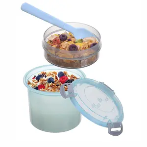 Ontbijt Haver Kom Yoghurt Cup Parfait Dessert Cups Met Deksels Voor Snack Granen Of Havermout Snack Containers Met Ice Pack