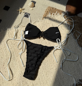 Chỉ Đến Cổ 3 Màu Sắc Bandeau Top Đồ Bơi Với Sao Biển Sexy Phụ Nữ Micro Brazil Bikini - Product Image 6