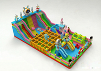 Structure gonflable commerciale pour enfants, trampoline portable d'extérieur, grand toboggan, lit de saut, équipement de divertissement en PVC