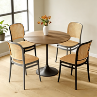 Chaise de salle à manger moderne empilable nordique en tissu bicolore mobilier de salle à manger restaurant chaises d'extérieur