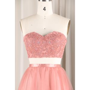 Robe de soirée en tulle <span class=keywords><strong>longue</strong></span> au sol avec chérie moderne <span class=keywords><strong>jupe</strong></span> de soirée élégante <span class=keywords><strong>et</strong></span> décontractée <span class=keywords><strong>ensemble</strong></span> de deux pièces ligne rose douce princesse illimitée - Product Image 6