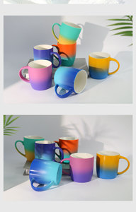 Tasses en céramique en forme de tambour aux couleurs dégradées, créatives et élégantes, parfaites pour offrir en cadeau ou comme tasse à boire pour les filles - Product Image 6