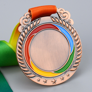 Pabrik Grosir Kustom Medali Kosong Telinga Medali Gandum dengan Pita Baik 65Mm Emas Perak Perunggu Penghargaan Medali Generik Gratis Cetak - Product Image 6