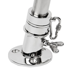 <span class=keywords><strong>Support</strong></span> de mât de drapeau 18/24/30/36/42/48/57 pouces mât de drapeau marin en acier inoxydable 316 mât de drapeau de camion de Yacht avec ensemble de montage de Base - Product Image 2