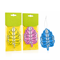 Fabrication de cadeaux promotionnels OEM ODM, diffuseur suspendu parfumé pour voiture, en forme de feuille en papier coloré, longue durée