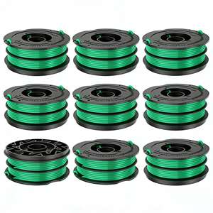 9PCS Set DF-080 <b>String</b> Trimmer line Spool Replacement for <b>Black</b> and Decker GH1100 GH1000 GH2000 30ft 0.080" Dual Auto-Feed Spool - Product Image 1