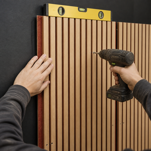 Panneaux acoustiques de <span class=keywords><strong>plafond</strong></span> haut de gamme, design en bois lamellé, pour hôtel, solution murale intérieure en gros - Product Image 3