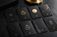 Maßgefertigte Matte Schwarze RFID-Hotel-Schlüsselkarte Kontaktloser Gästezimmerzugang mit Logodruck für Intelligentes Hotelmanagement