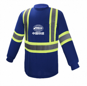 قميص أمان عاكس للضوء بأكمام طويلة من البوليستر مع شعار مخصص، سريع الجفاف للرجال، ملابس عمل عالية الوضوح للبناء - Product Image 3