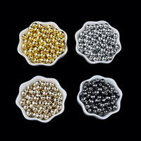 Perles en plastique ABS rondes, or et argent, 500g, 2,5mm-20mm, pour la fabrication de colliers et de bracelets, vente chaude