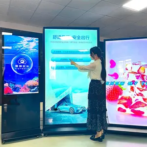 75 "100" 55 Zoll Indoor-Touchscreen LCD Außenwerbung Totem Kiosk CMS-Software LED-Anzeige Digital Signage und Displays
