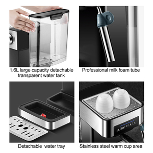 Machine à café espresso 20 bars de type italien avec baguette de <span class=keywords><strong>mousseur</strong></span> de lait pour expresso, cappuccino, latte et moka - Product Image 6