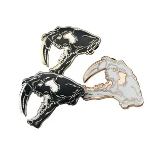 Different Kinds of Plating Color Design DIY Metal Pin Supplier Customized Dinosaur Fossil Lapel Pins