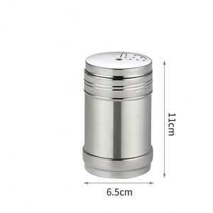 Custom Wholesales Multi Function Cooking <b>Bbq</b> Pepper Salt Jar Rotating <b>Lids</b> Design Dispenser Stainless Steel Spice Shaker - Product Image 5