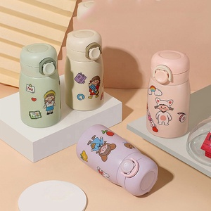 ขวดน้ำ Thermos Cup สำหรับเด็ก,เหยือกใส่น้ำสำหรับวันคริสต์มาสแบบระเหิดขวดน้ำน่ารักสำหรับเด็กผู้หญิงพร้อมสติกเกอร์ - Product Image 5