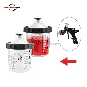 Speedy paint mixing system cup with discardable inner cup for weilder airless paint spray gun