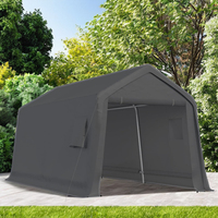 Abri d'auto robuste, abri de rangement avec cadre en métal, abri de garage portable pour vélos, motos, VTT et outils d'extérieur