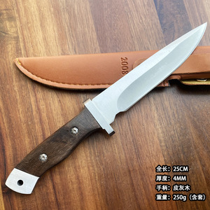 Couteaux transfrontaliers, couteau droit d'extérieur, couteau de survie en milieu sauvage, couteau tactique épaissi, hachoir à viande tranchant - Product Image 3