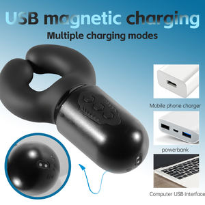 Glans Stimulator latihan Masturbator pria, mainan dewasa pompa pembesar Usb pemijat Penis penunda pria - Product Image 3