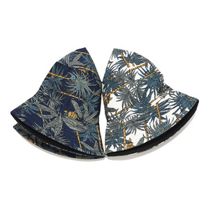 Europa y América Nuevo Patrón de árbol de plátano tropical Impreso Gorra de pescador de sol Sombrero de cubo - Product Image 3