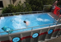 Piscine hors sol Sinoy personnalisable de 20 pieds/40 pieds, autonettoyante, avec panneaux sandwich