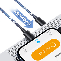 USAMS SJ711 Kabel Data Pengisian Daya USB-C ke USB-C 60W 1m PD Kabel USB Pengisian Cepat Kabel Data