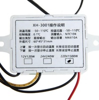 Thermostat 12V /24V / 220V XH-W3001 Contrôleur de Température Numérique W3001 Refroidissement Chauffage Interrupteur Thermostat + Capteur NTC