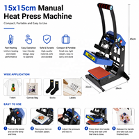 Mini presse à chaud 15*15cm |   Impression de logos sur vêtements et tissus DIY |   Petite machine de marquage à chaud pour t-shirts et sacs
