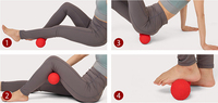 Balle de massage aux cacahuètes - Masseur musculaire vibrant rechargeable pour les tissus profonds du corps, 5 modes de vibration, contrôle de la durée pour soulager la douleur