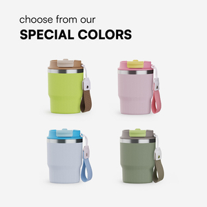 12oz 2 trong 1 nắp thép không gỉ cách điện cốc cốc cà phê với dây tùy chỉnh mẫu với dây thừng - Product Image 3