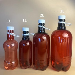 1L,2L,3L,<span class=keywords><strong>4L</strong></span> xách tay nhựa <span class=keywords><strong>PET</strong></span> bia thùng dầu Thùng rõ ràng nước trái cây màu nâu nước rượu vang đóng gói xô Take-out chai - Product Image 1