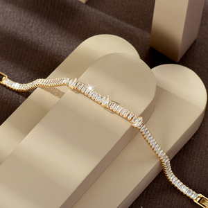 Bracelets intemporels en forme de goutte d'eau pour femmes, bijoux de mariée en zircone cubique, cadeaux de fête, <span class=keywords><strong>B83</strong></span> - Product Image 3