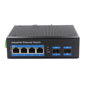SFP UTP Thiết Bị Chuyển Mạch Công Nghiệp 2 SFP 4 RJ45 Fiber <span class=keywords><strong>Ethernet</strong></span> <span class=keywords><strong>Switch</strong></span> <span class=keywords><strong>Din</strong></span> <span class=keywords><strong>Rail</strong></span> IP40 - Product Image 1