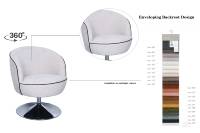 Fauteuil pivotant d'appoint CARLFORD, chaise de salon en tissu, fauteuil de détente pour salon, maison ou hôtel