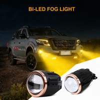 Nouveau phare antibrouillard Bi-LED à double faisceau avec lumière laser tricolore Biled 12V pour Nissan Honda Toyota Ford, éclairage tout-terrain pour véhicules tout-terrain